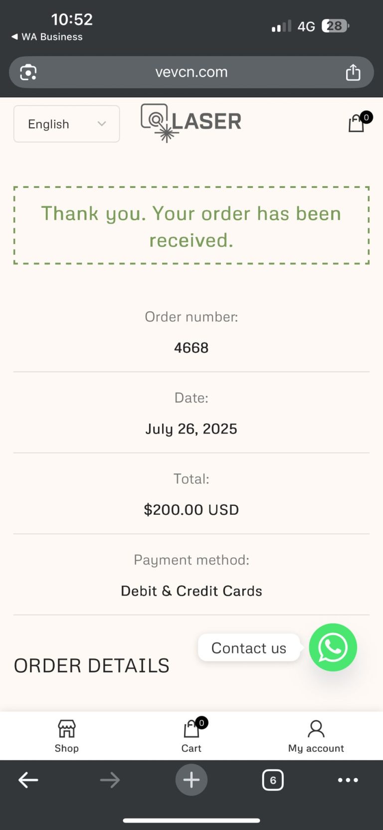 Payment Screenshot