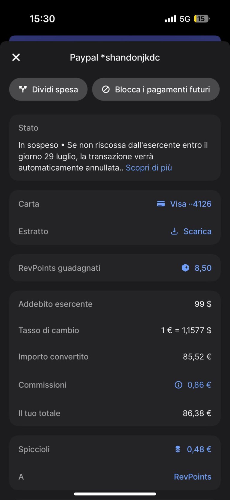 Payment Screenshot