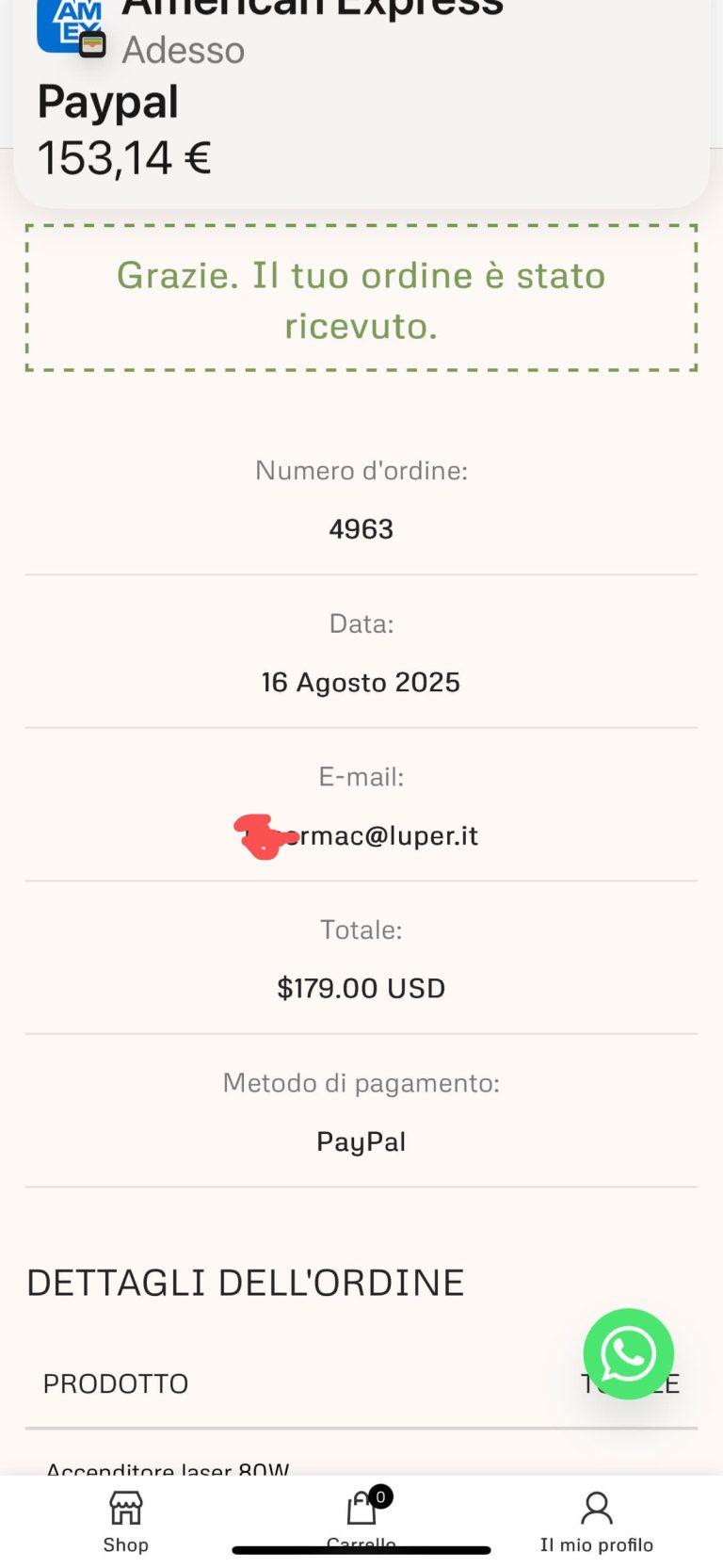 Payment Screenshot