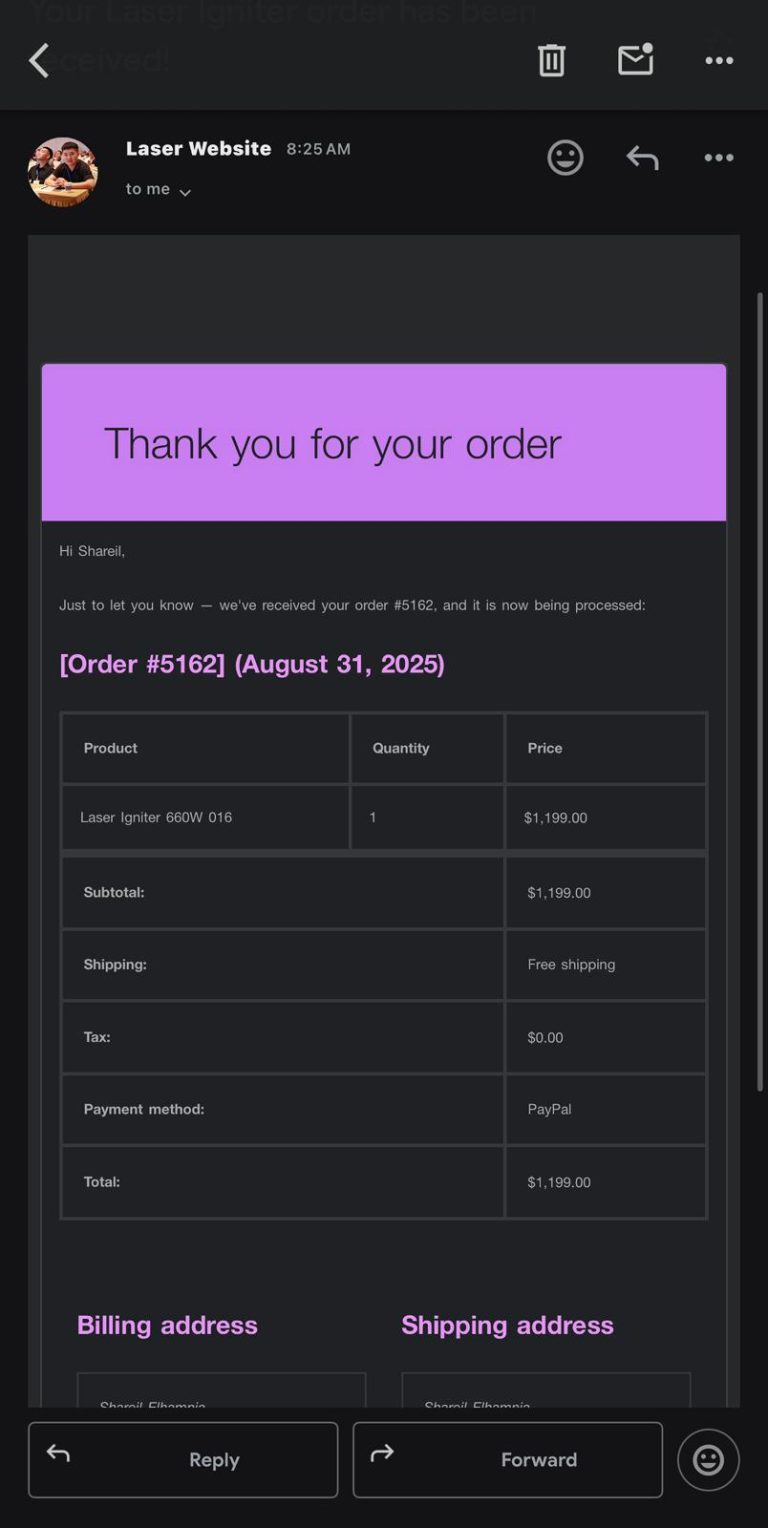 Payment Screenshot