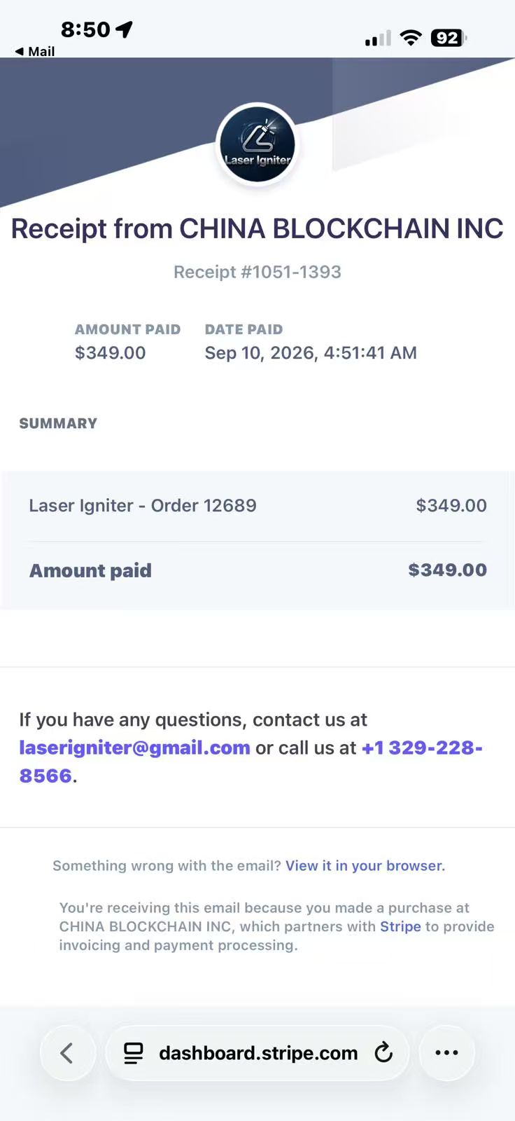 Payment Screenshot