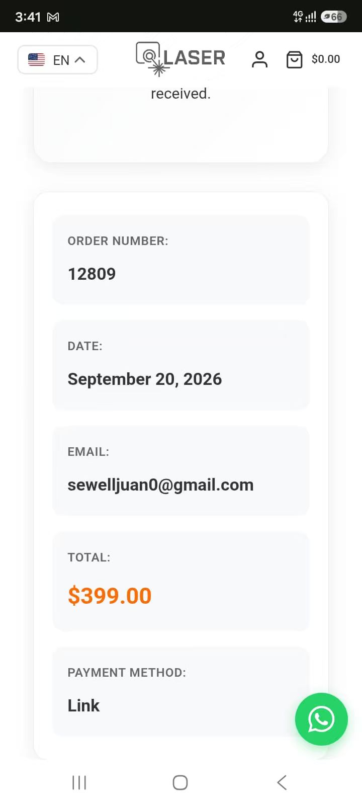 Payment Screenshot